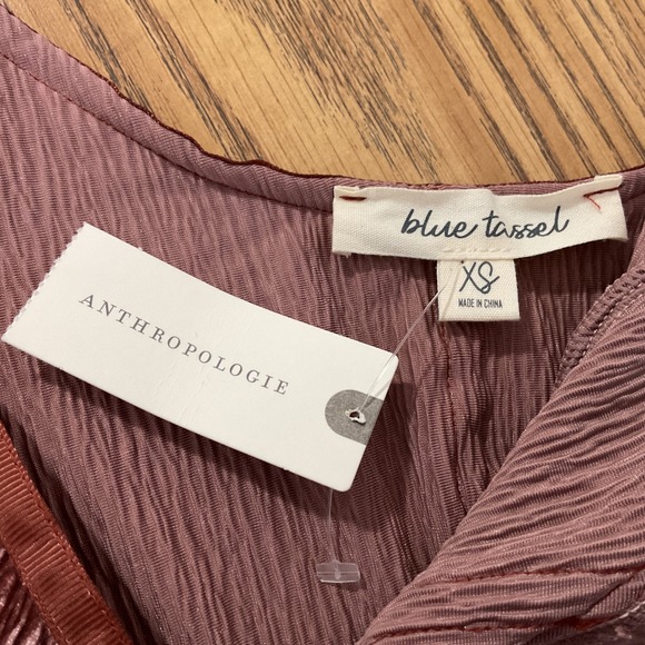 Blue Tassel Anthropologie Velvet Corset Seamed Camisole Top XS NWT - Picture 7 of 8